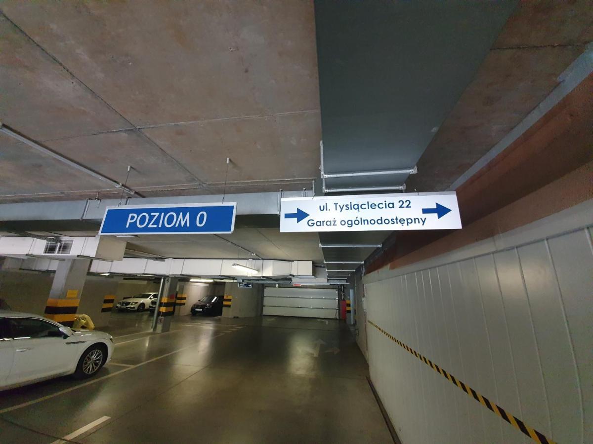 Apartament Wsrod 1000Cy Swiatel - Z Parkingiem W Hali Garazowej- Duzy Balkon Z Lezakami - Piekny Widok Noca Na Panorame Tysiaclecia Katowice Exterior photo
